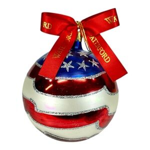 WATERFORD Holiday Heirlooms AN AMERICAN TRIBUTE Blown Glass Ornament Christmas